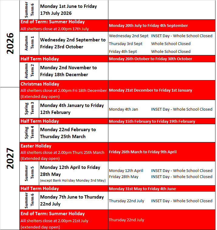 RMNS Term Dates 26-27